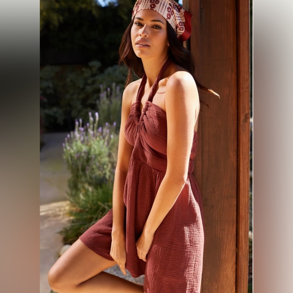 Anthropologie halter mini dress